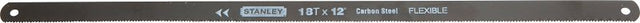 STANLEY 15-928A Hacksaw Blade, HCS, 1/2 in W, 12 in L, 18 TPI, HCS Cutting Edge, 2/PK