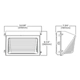 Lumark WPM WPMLED10B Wall Pack, 120/277 V, 38 W, LED Lamp, 4869 Lumens, 4000 K Color Temp, Aluminum Fixture
