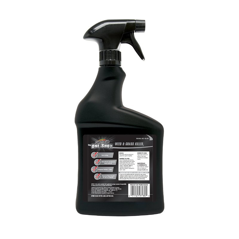 Spectracide ONE-SHOT HG-67184 Weed and Grass Killer, Liquid, Clear/Pale Yellow, 32 fl-oz Bottle
