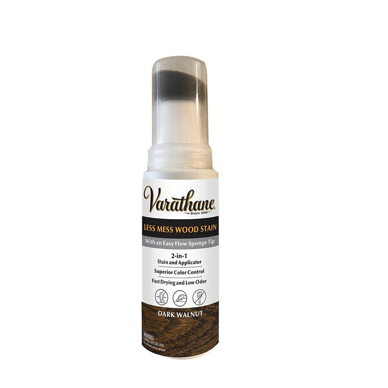 Varathane 368029 Stain and Applicator, Dark Walnut, Liquid, 4 oz, Bottle, Pack of 4