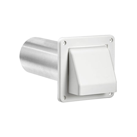 Lambro 604WTP Fresh Air Intake Vent, 4 in Dia, Plastic, White