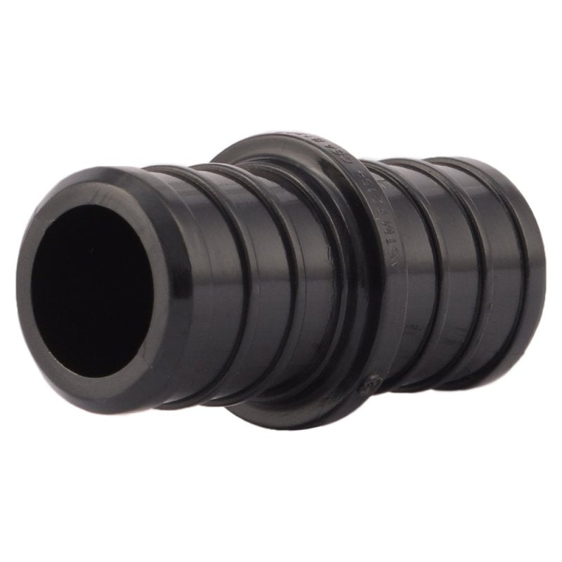 SharkBite UP016A5 Coupling, 3/4 x 3/4 in, Barb, PEX-B, Polymer, Black, 200 psi Pressure