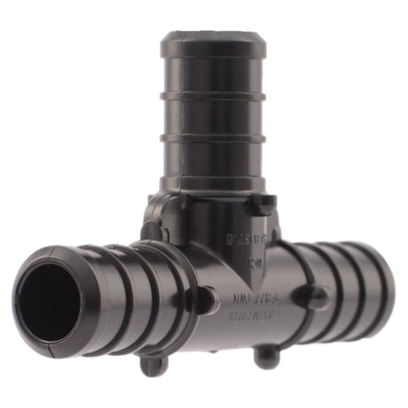 SharkBite UP362A5 Pipe Tee, 1/2 in, Barb, PEX-B, Polymer, Black, 200 psi Pressure