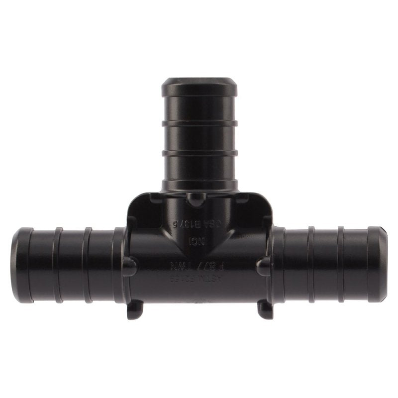 SharkBite UP362A5 Pipe Tee, 1/2 in, Barb, PEX-B, Polymer, Black, 200 psi Pressure