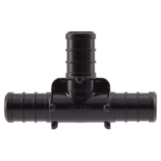 SharkBite UP362A5 Pipe Tee, 1/2 in, Barb, PEX-B, Polymer, Black, 200 psi Pressure