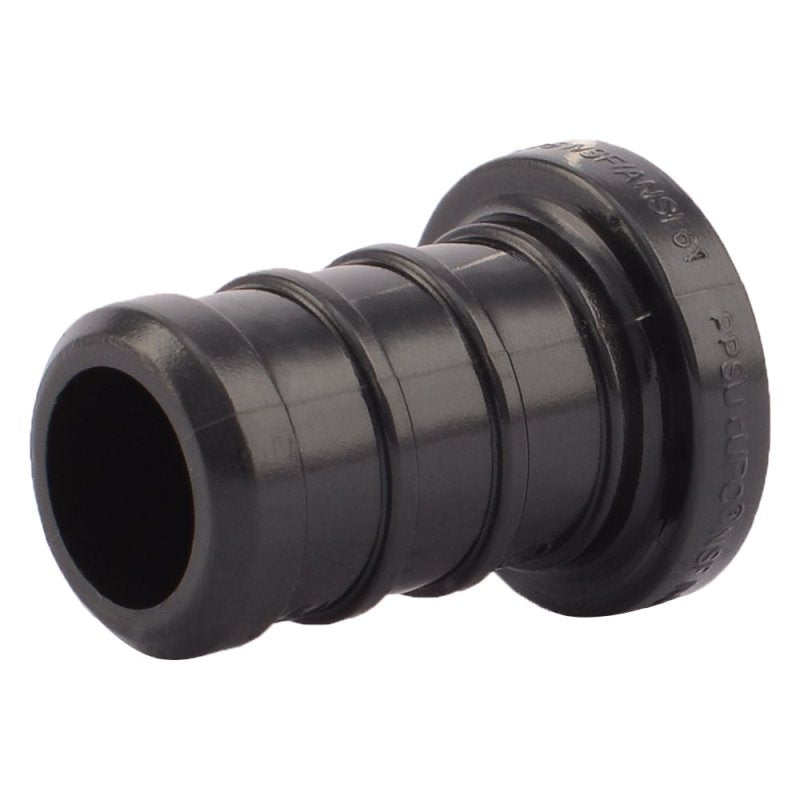 SharkBite UP514A5 Pipe Plug, 1/2 in, Barb, Polymer, Black