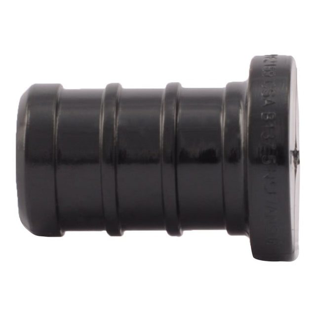SharkBite UP514A5 Pipe Plug, 1/2 in, Barb, Polymer, Black