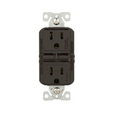 Eaton GF15B Self-Test GFCI Receptacle, 125 V, 15 A, NEMA: NEMA 5-15R, Back, Side Wiring, Brown