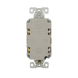 Eaton GF15V Self-Test GFCI Receptacle, 125 V, 15 A, NEMA: NEMA 5-15R, Back, Side Wiring, Ivory