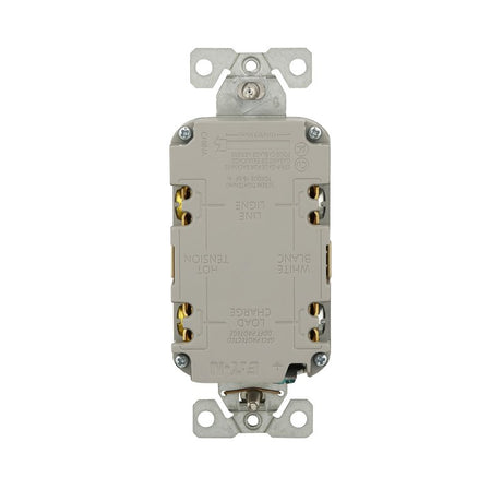 Eaton GF15V-BX-L Self-Test GFCI Receptacle, 125 V, 15 A, NEMA: NEMA 5-15R, Back, Side Wiring, Ivory