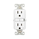 Eaton GF15W-WP GFCI Receptacle, 125 V, 15 A, NEMA: NEMA 5-15R, Back, Side Wiring, White