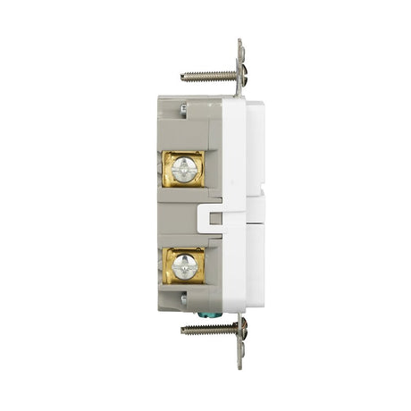 Eaton GF15W-WP GFCI Receptacle, 125 V, 15 A, NEMA: NEMA 5-15R, Back, Side Wiring, White