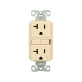 Eaton GF20V-BX-L Self-Test GFCI Receptacle, 125 V, 20 A, NEMA: NEMA 5-20R, Back, Side Wiring, Ivory