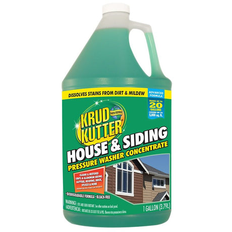 Krud Kutter Advanced Formula Series 385464 House and Siding Pressure Washer Concentrate, Liquid, 1 gal Bottle, Pack of 4