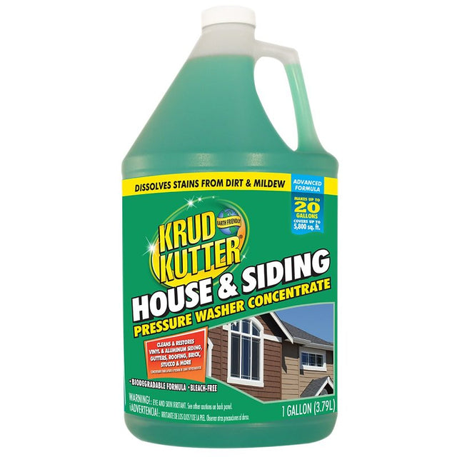 Krud Kutter Advanced Formula Series 385464 House and Siding Pressure Washer Concentrate, Liquid, 1 gal Bottle, Pack of 4