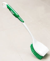 Libman 10 Long Handle Scrub Brush, 2 in L Trim, Plastic, 5 in W Brush, 17.63 in OAL