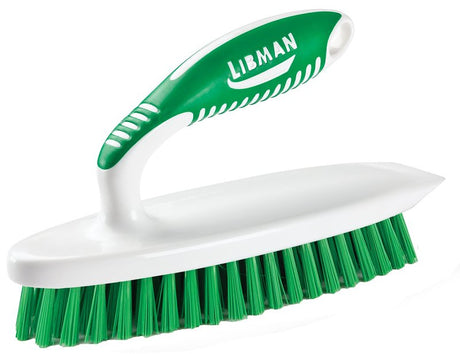 Libman 16 Scrub Brush, 1 in L Trim, Pet, 7-1/2 in W Brush, 7-1/4 in OAL, White