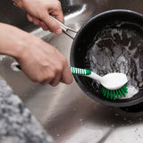 Libman 45 Kitchen Brush, 7/8 in L Trim, 2 in W Brush, Polymer Bristle, 10.13 in L, Santoprene Handle