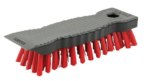 Libman 510 Scrub Brush, 1-1/4 in L Trim, Pet, Red, 7 in W Brush, 7-1/2 in OAL