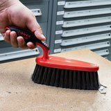 Libman 526 Work Bench Dust Brush, 2 in L Trim, Pet, 7 in W Brush, 14-1/4 in OAL, Red