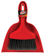 Libman 906 Dustpan with Whisk Broom, 12 in L, 10 in W, Polypropylene, Red