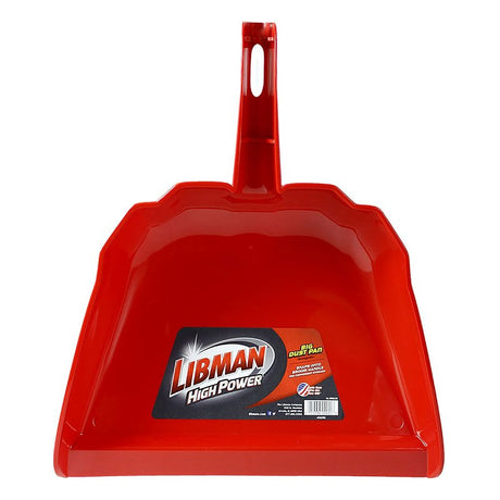 Libman 911 Big Dustpan, 16 in L, 13-1/2 in W, Polypropylene, Red