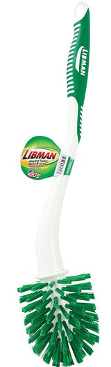 Libman 1020 Toilet Bowl Brush, 1 in L Trim, PET Bristle, 19-1/4 in OAL