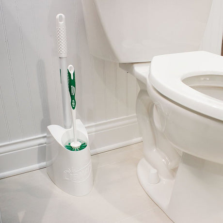 Libman 1024 Toilet Brush and Plunger, Plastic Bristle, Rubber Holder
