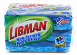 Libman 1075 Sponge, 4-1/2 in L, 3 in W, 1 in Thick, Yellow