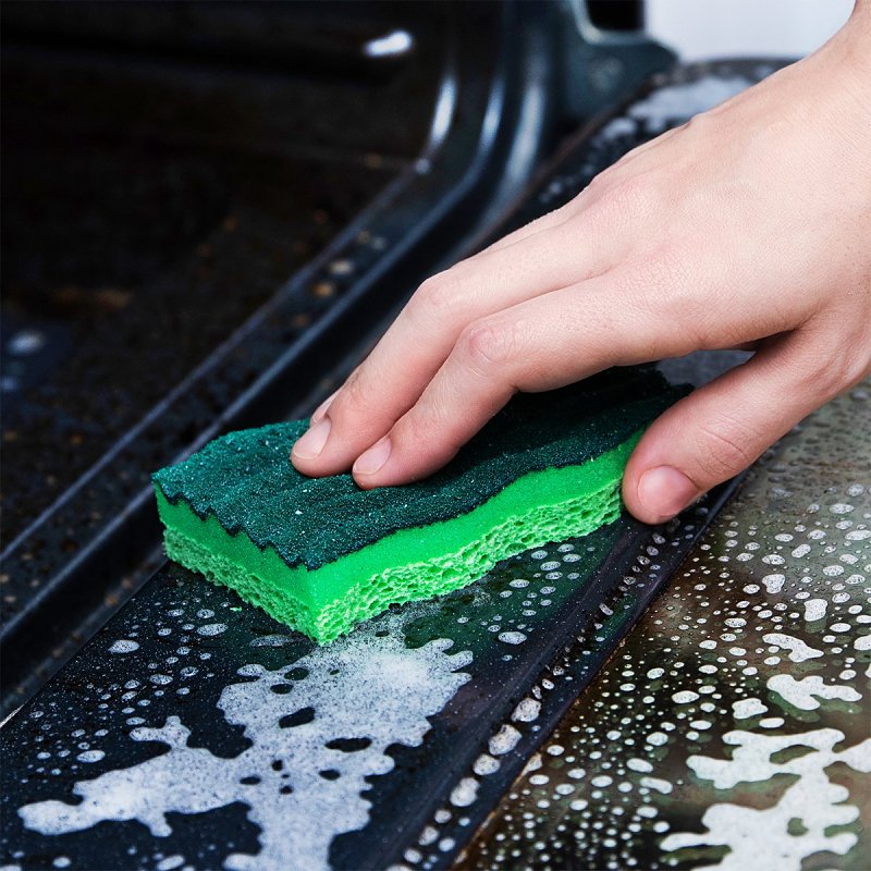 Libman 1077 Sponge, 4-1/2 in L, 3 in W, 1 in Thick, Green