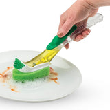 Libman 1133 Glass/Dish Wand Scrub Brush Refill, 1/2 in L Trim, PET Bristle, Green/White