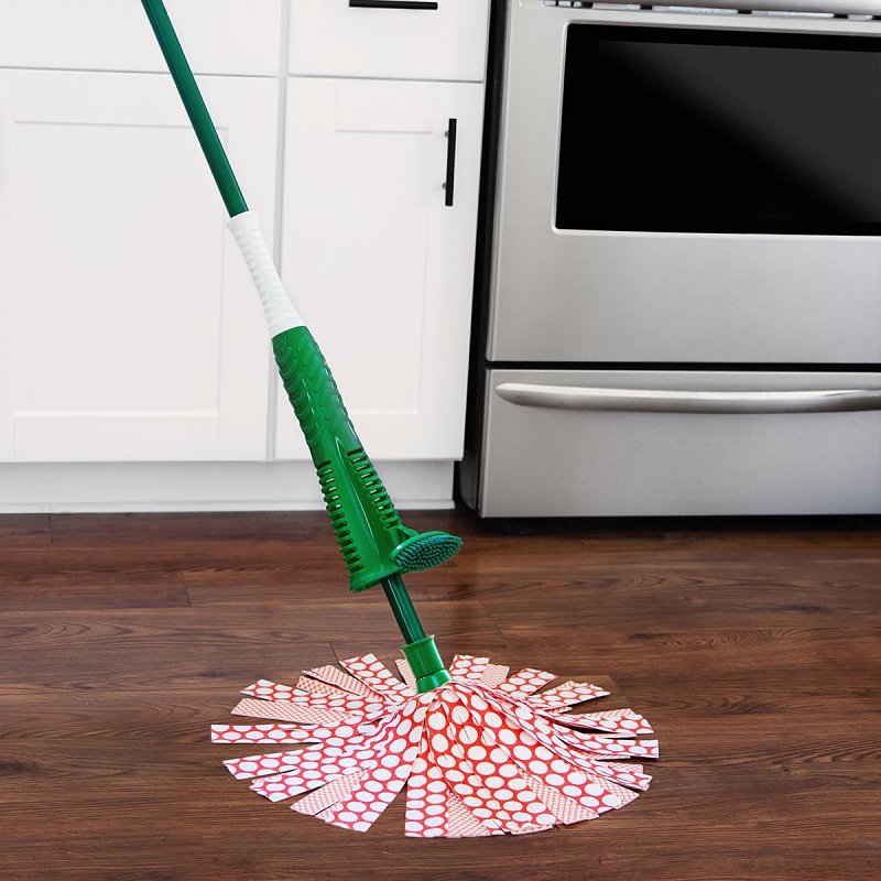Libman Wonder Series 1229 String Mop Refill, Snap-On, Microfiber, Orange/White
