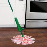 Libman Wonder Series 1229 String Mop Refill, Snap-On, Microfiber, Orange/White