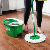 Libman Tornado 1283 Spin Mop with Bucket, Metal/Microfiber, Green/White