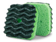 Libman 2106 Sponge with Suction Hanger, 4 in L, 4 in W, 1.88 in Thick, Cellulose/Synthetic, Green
