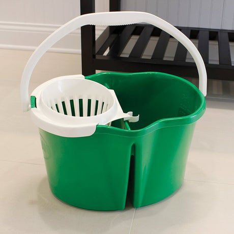 Libman 2112 Clean and Rinse Bucket, 4 gal, Green, Polypropylene