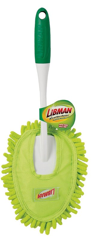 Libman 92 Duster with Pledge, 5 in Head, Microfiber Head, Plastic Handle, Green