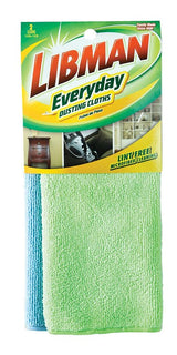 Libman 329 Dusting Cloth, 11.8 in L, 11.8 in W, 0.13 in Thick, Polyester/Polyamide