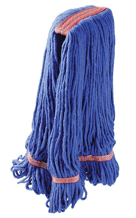 Libman 968 Large Wet Mop Refill, 20 oz, Cotton/Polyester/Rayon, Blue