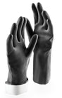 Libman 1244 Industrial-Grade Reusable Gloves, L, Rubber, Black