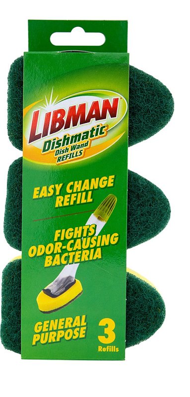 Libman Dishmatic Series 1373 General-Duty Refill, Sponge Trim