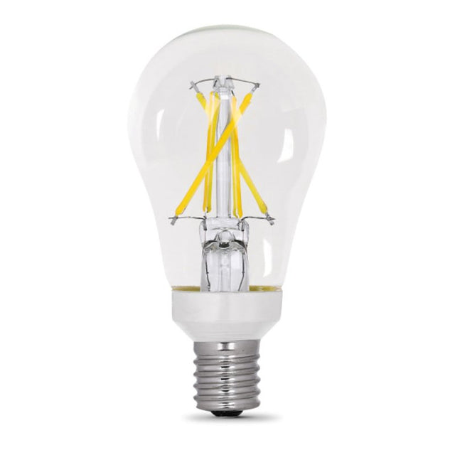 Feit Electric BPA1560N/927CAFIL2 Filament LED Bulb, A15 Lamp, 60 W Equivalent, E17 Lamp Base, Dimmable, Clear