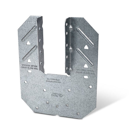 Simpson Strong-Tie H10A Hurricane Tie, 5 in L, 6-1/4 in W, Steel, Galvanized, Fastening Method: Nail, Pack of 50