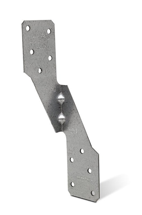 Simpson Strong-Tie H2.5AZ Hurricane Tie, 6 in L, 1-3/8 in W, Steel, ZMAX, Fastening Method: Nail, Pack of 100