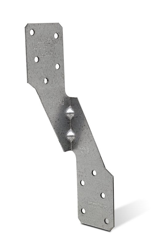 Simpson Strong-Tie H2.5AZ Hurricane Tie, 6 in L, 1-3/8 in W, Steel, ZMAX, Fastening Method: Nail, Pack of 100