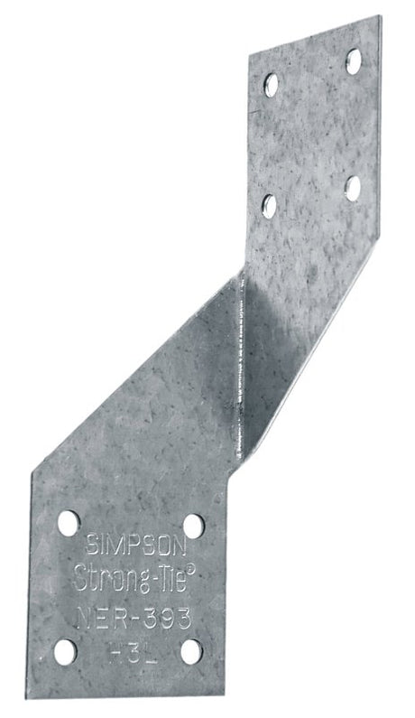 Simpson Strong-Tie H3 Hurricane Tie, 4-5/8 in L, 1-9/16 in W, Steel, Galvanized, Fastening Method: Nail, Pack of 100
