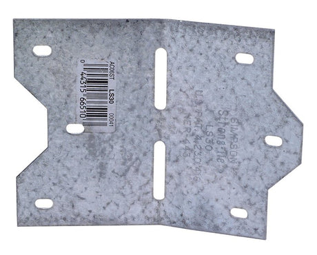 Simpson Strong-Tie LS LS30 Skewable Angle, 3-7/8 in H, Steel, Galvanized/Zinc, Pack of 50