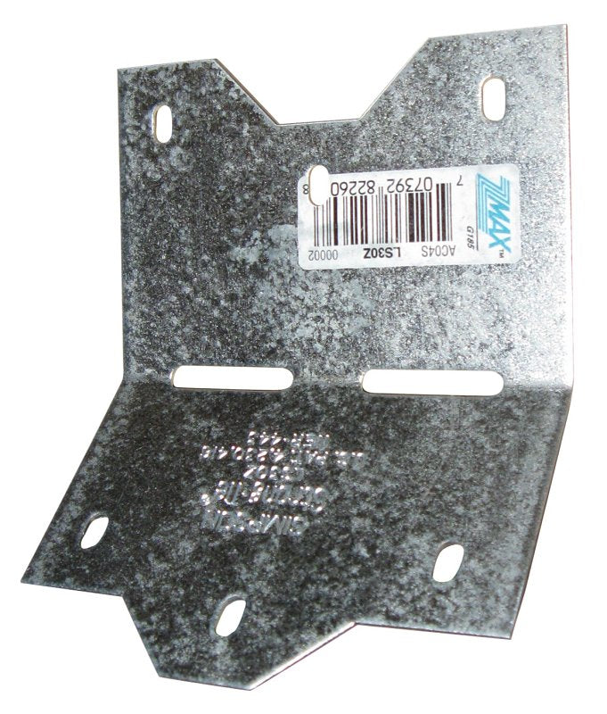 Simpson Strong-Tie LS LS30Z Skewable Angle, 3-3/8 in H, Steel, ZMAX, Pack of 100