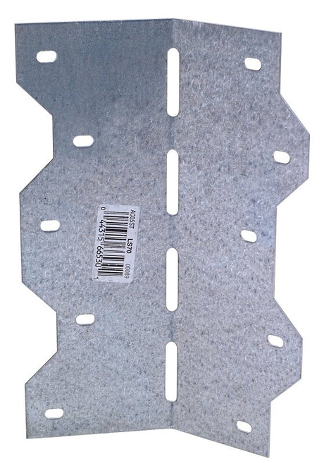 Simpson Strong-Tie LS LS70 Skewable Angle, 6-3/8 in H, Steel, Galvanized/Zinc, Pack of 25