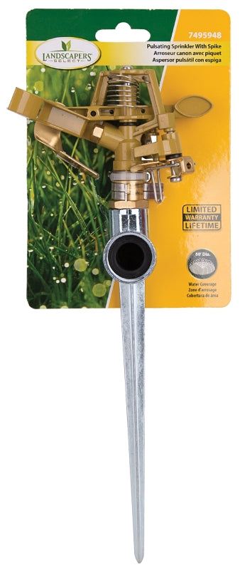 Landscapers Select GS81713L Sprinkler with Spike, Female, Round, Zinc